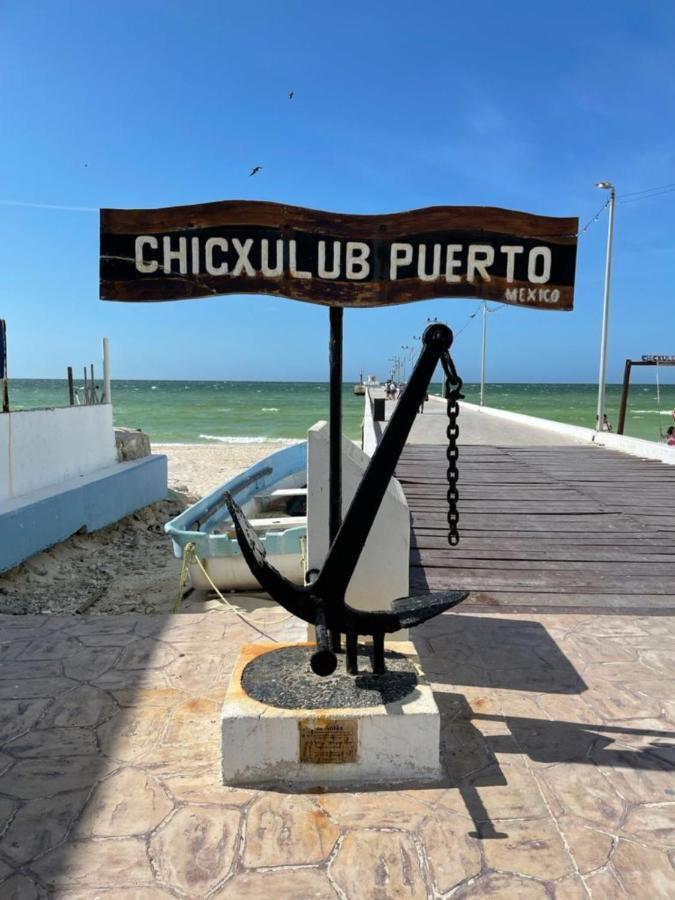 הוילה Pueblo Chicxulub Casa Con Piscina En Chixchulub A 100 M De La Playa מראה חיצוני תמונה